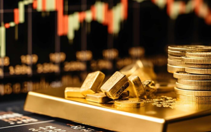 Melemah TIpis, Emas Menunggu Data Ekonomi Amerika Minggu ini.