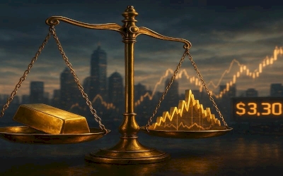 Emas Tetap Stabil di Level $3.300 Saat The Fed Pertahankan Sikap Tunggu