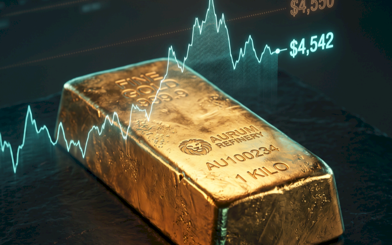 Emas Bertahan di $4.542, Perak Menguat Saat Premi Risiko Hormuz Mereda