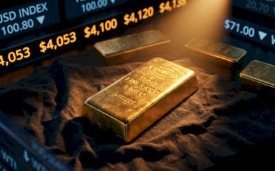 Emas Rebound ke $4.120, Dolar Melemah dan Minyak Turun Jadi Katalis